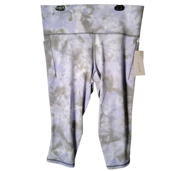 ATHLETA Salutation Stash Pocket II High Rise Capri Tight Legging Yoga Blue Gray - Picture 3 of 11